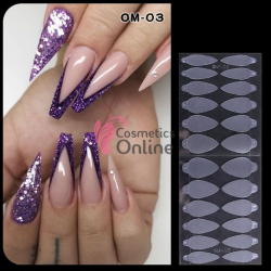 Stickere pentru tipsurile Polygel smart full duet system, Set 24 bucati OM-03